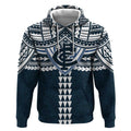 Personalized Carlton Blues Hoodie Polynesian Tribal Pattern Heritage Football