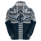 Personalized Carlton Blues Hoodie Polynesian Tribal Pattern Heritage Football
