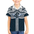 Personalized Carlton Blues Kid Hawaiian Shirt Polynesian Tribal Pattern Heritage Football