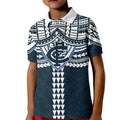 Personalized Carlton Blues Kid Polo Shirt Polynesian Tribal Pattern Heritage Football