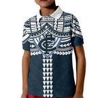 Personalized Carlton Blues Kid Polo Shirt Polynesian Tribal Pattern Heritage Football