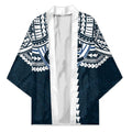 Personalized Carlton Blues Kimono Polynesian Tribal Pattern Heritage Football