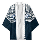 Personalized Carlton Blues Kimono Polynesian Tribal Pattern Heritage Football