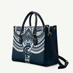 Personalized Carlton Blues Leather Bag Polynesian Tribal Pattern Heritage Football