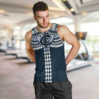 Personalized Carlton Blues Men Tank Top Polynesian Tribal Pattern Heritage Football