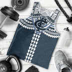 Personalized Carlton Blues Men Tank Top Polynesian Tribal Pattern Heritage Football
