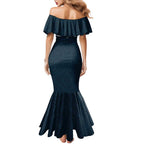 Personalized Carlton Blues Mermaid Dress Polynesian Tribal Pattern Heritage Football