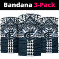 Personalized Carlton Blues Neck Gaiter Polynesian Tribal Pattern Heritage Football