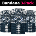 Personalized Carlton Blues Neck Gaiter Polynesian Tribal Pattern Heritage Football