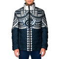 Personalized Carlton Blues Padded Jacket Polynesian Tribal Pattern Heritage Football