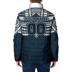 Personalized Carlton Blues Padded Jacket Polynesian Tribal Pattern Heritage Football