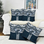 Personalized Carlton Blues Pillow Cover Polynesian Tribal Pattern Heritage Football