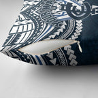 Personalized Carlton Blues Pillow Cover Polynesian Tribal Pattern Heritage Football
