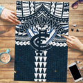 Personalized Carlton Blues Puzzle Polynesian Tribal Pattern Heritage Football