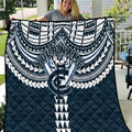 Personalized Carlton Blues Quilt Polynesian Tribal Pattern Heritage Football