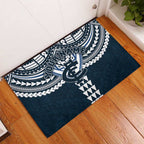 Personalized Carlton Blues Rubber Doormat Polynesian Tribal Pattern Heritage Football