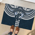 Personalized Carlton Blues Rubber Doormat Polynesian Tribal Pattern Heritage Football