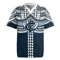Personalized Carlton Blues Rugby Jersey Polynesian Tribal Pattern Heritage Football