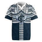 Personalized Carlton Blues Rugby Jersey Polynesian Tribal Pattern Heritage Football