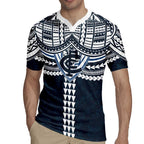 Personalized Carlton Blues Rugby Jersey Polynesian Tribal Pattern Heritage Football