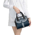 Personalized Carlton Blues Shoulder Handbag Polynesian Tribal Pattern Heritage Football