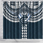 Personalized Carlton Blues Shower Curtain Polynesian Tribal Pattern Heritage Football