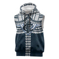 Personalized Carlton Blues Sleeveless Hoodie Polynesian Tribal Pattern Heritage Football