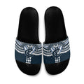 Personalized Carlton Blues Slide Sandals Polynesian Tribal Pattern Heritage Football