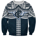 Personalized Carlton Blues Sweatshirt Polynesian Tribal Pattern Heritage Football