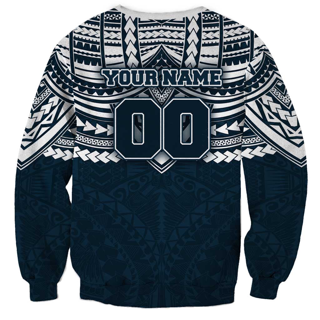 Personalized Carlton Blues Sweatshirt Polynesian Tribal Pattern Heritage Football