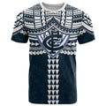 Personalized Carlton Blues T Shirt Polynesian Tribal Pattern Heritage Football