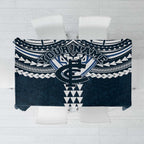 Personalized Carlton Blues Tablecloth Polynesian Tribal Pattern Heritage Football