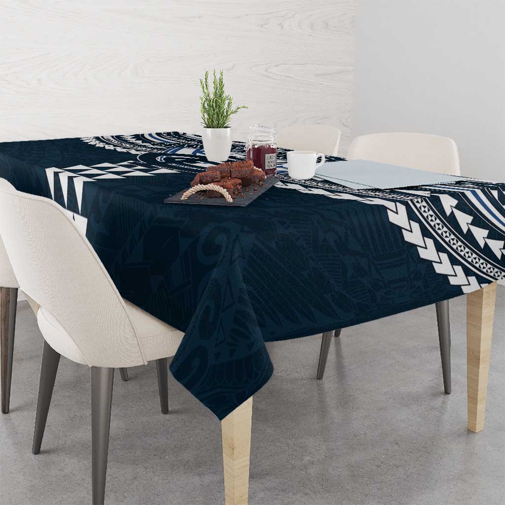 Personalized Carlton Blues Tablecloth Polynesian Tribal Pattern Heritage Football