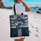 Personalized Carlton Blues Tote Bag Polynesian Tribal Pattern Heritage Football