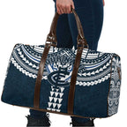 Personalized Carlton Blues Travel Bag Polynesian Tribal Pattern Heritage Football