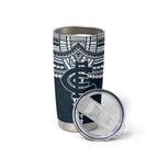 Personalized Carlton Blues Tumbler Cup Polynesian Tribal Pattern Heritage Football