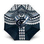Personalized Carlton Blues Umbrella Polynesian Tribal Pattern Heritage Football