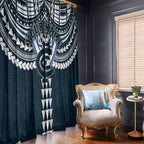 Personalized Carlton Blues Window Curtain Polynesian Tribal Pattern Heritage Football