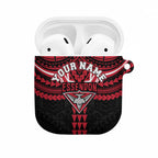 Personalized Essendon Bombers AirPods Case Polynesian Tribal Pattern Heritage Football