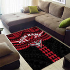 Personalized Essendon Bombers Area Rug Polynesian Tribal Pattern Heritage Football