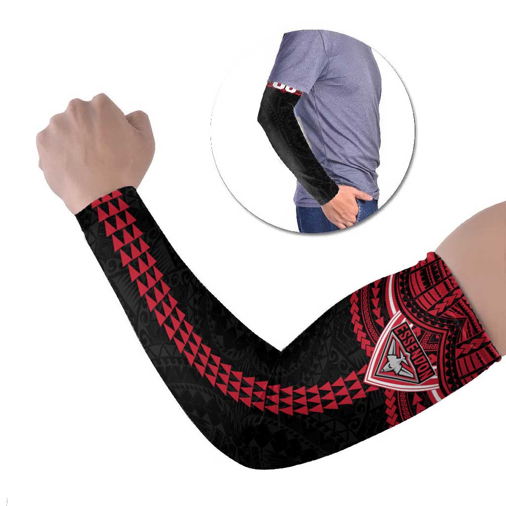 Personalized Essendon Bombers Arm Sleeves Polynesian Tribal Pattern Heritage Football