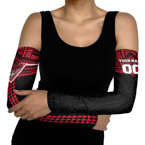 Personalized Essendon Bombers Arm Sleeves Polynesian Tribal Pattern Heritage Football