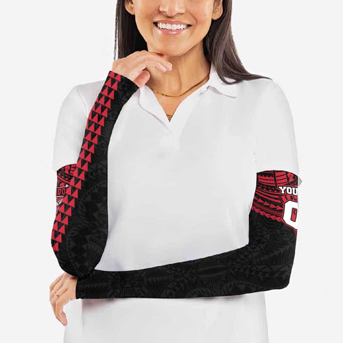 Personalized Essendon Bombers Arm Sleeves Polynesian Tribal Pattern Heritage Football