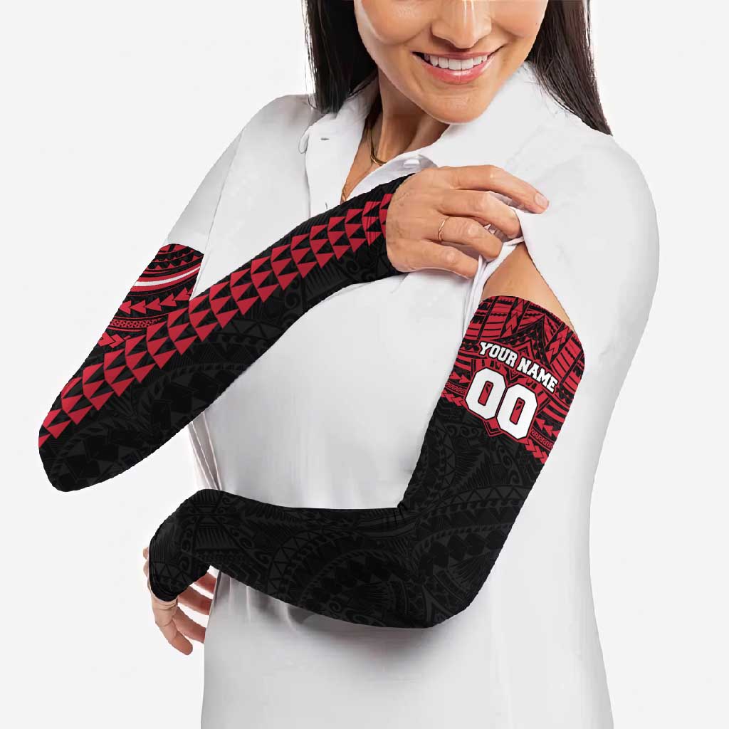 Personalized Essendon Bombers Arm Sleeves Polynesian Tribal Pattern Heritage Football