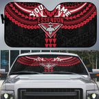 Personalized Essendon Bombers Auto Sun Shade Polynesian Tribal Pattern Heritage Football