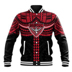 Personalized Essendon Bombers Baseball Jacket Polynesian Tribal Pattern Heritage Football