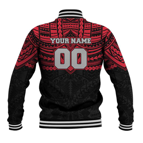Personalized Essendon Bombers Baseball Jacket Polynesian Tribal Pattern Heritage Football