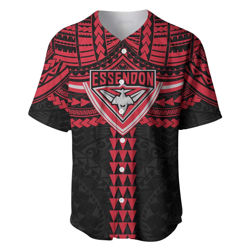 Personalized Essendon Bombers Baseball Jersey Polynesian Tribal Pattern Heritage Football
