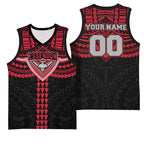 Personalized Essendon Bombers Basketball Jersey Polynesian Tribal Pattern Heritage Football