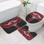 Personalized Essendon Bombers Bathroom Set Polynesian Tribal Pattern Heritage Football